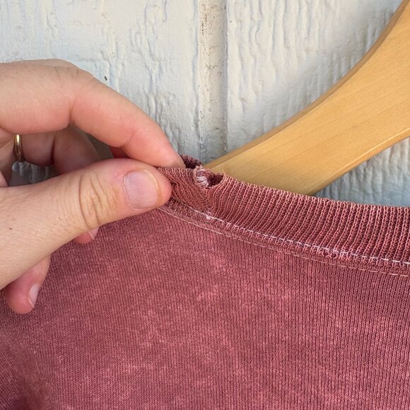 Vintage Stone Aged Rockwear Sweater Adult Large Red Pearl Snap Buffalo Western - Picture 7 of 9